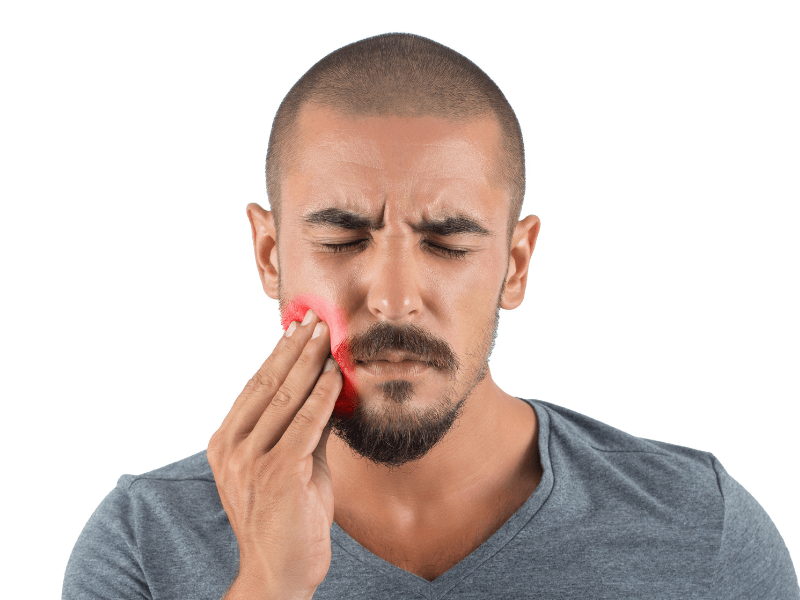 imagem de paciente com pulpite (dente infflamado)